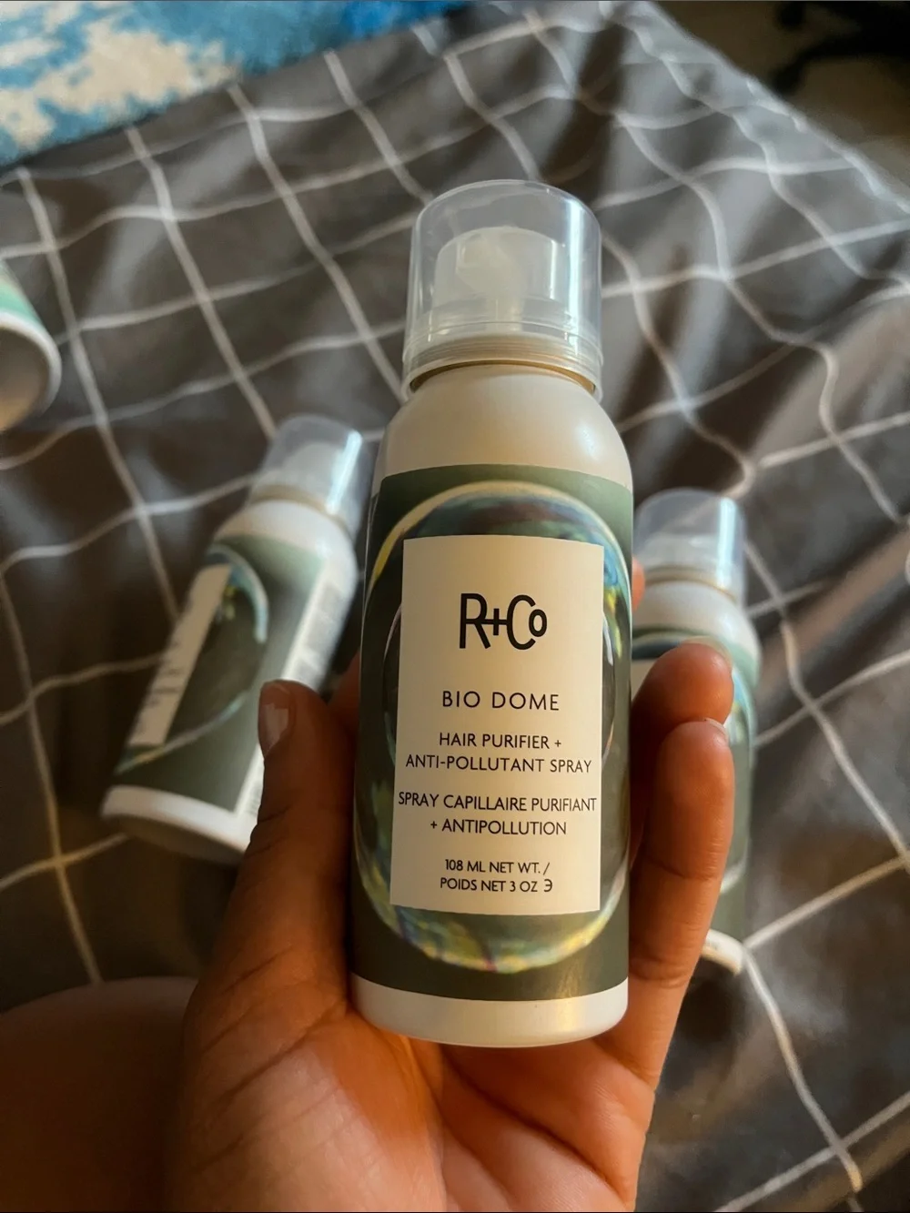 R+Co Bio Dome Hair Purifier Spray — White & Olive